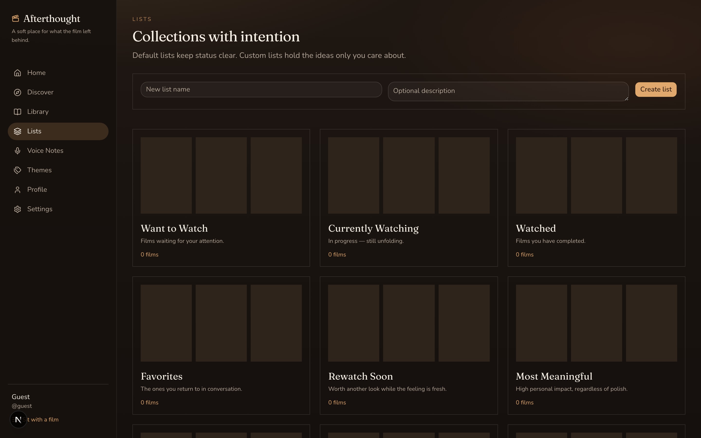 Lists surface showing organizational structure