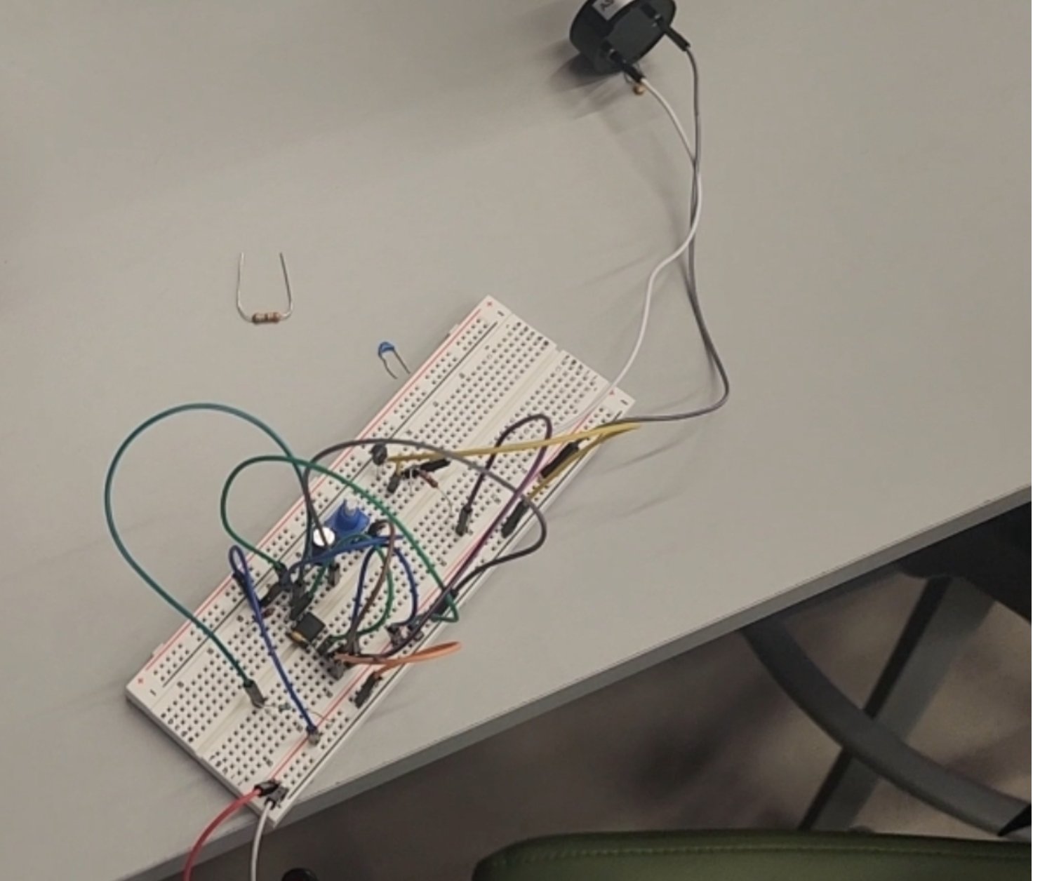 Breadboard analog audio circuit for the lightsaber