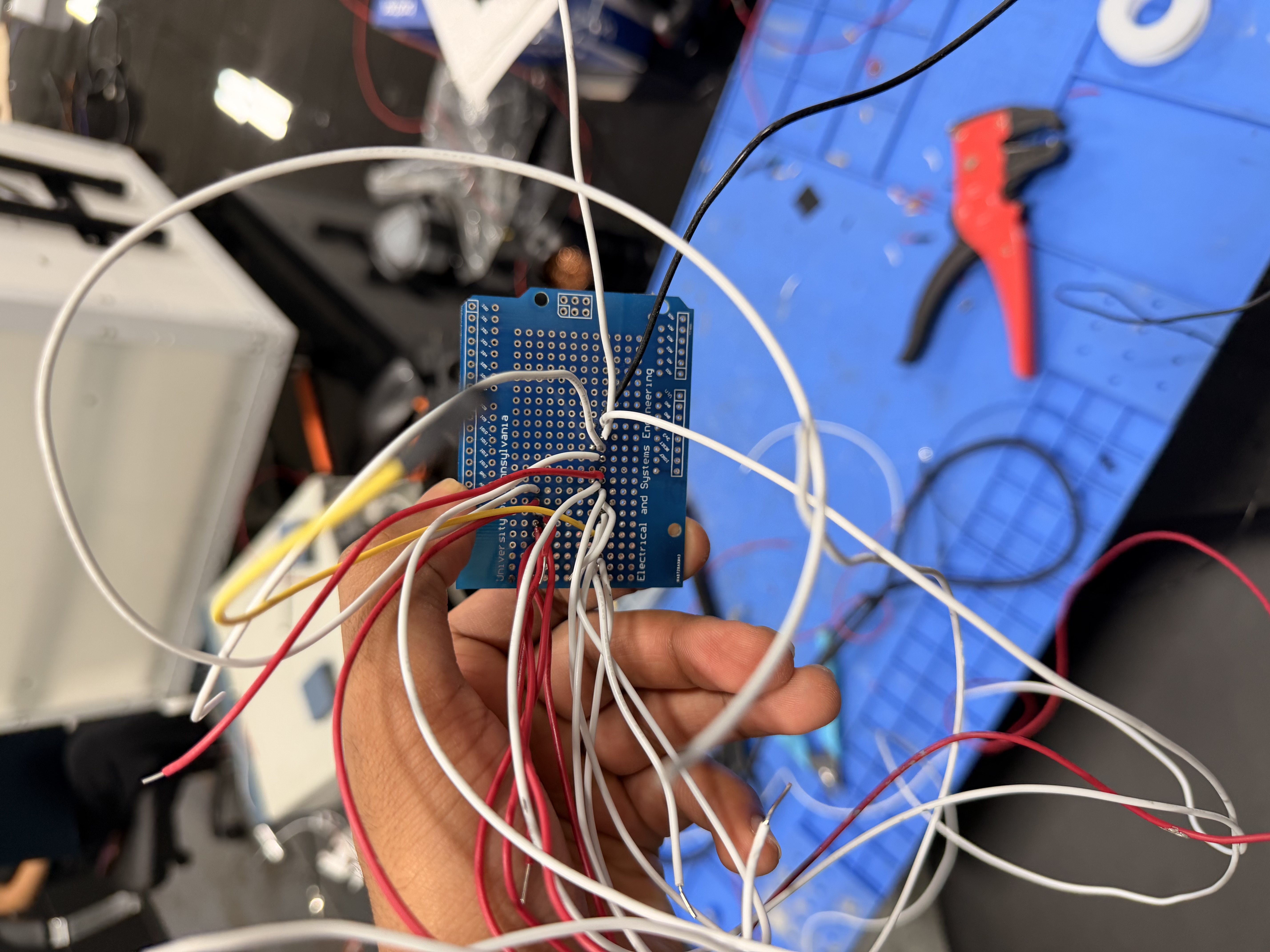 Soldered protoboard front